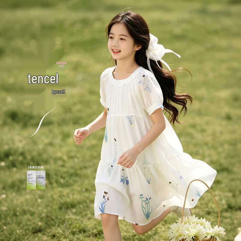 Tutu Little Elephant Girls  Summer Lyocell Princess Dress 120