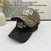 Retro Leopard Print, Embroidered Baseball Cap for Women, Old Edging American Street Cap To Show the Face and Small Shade.