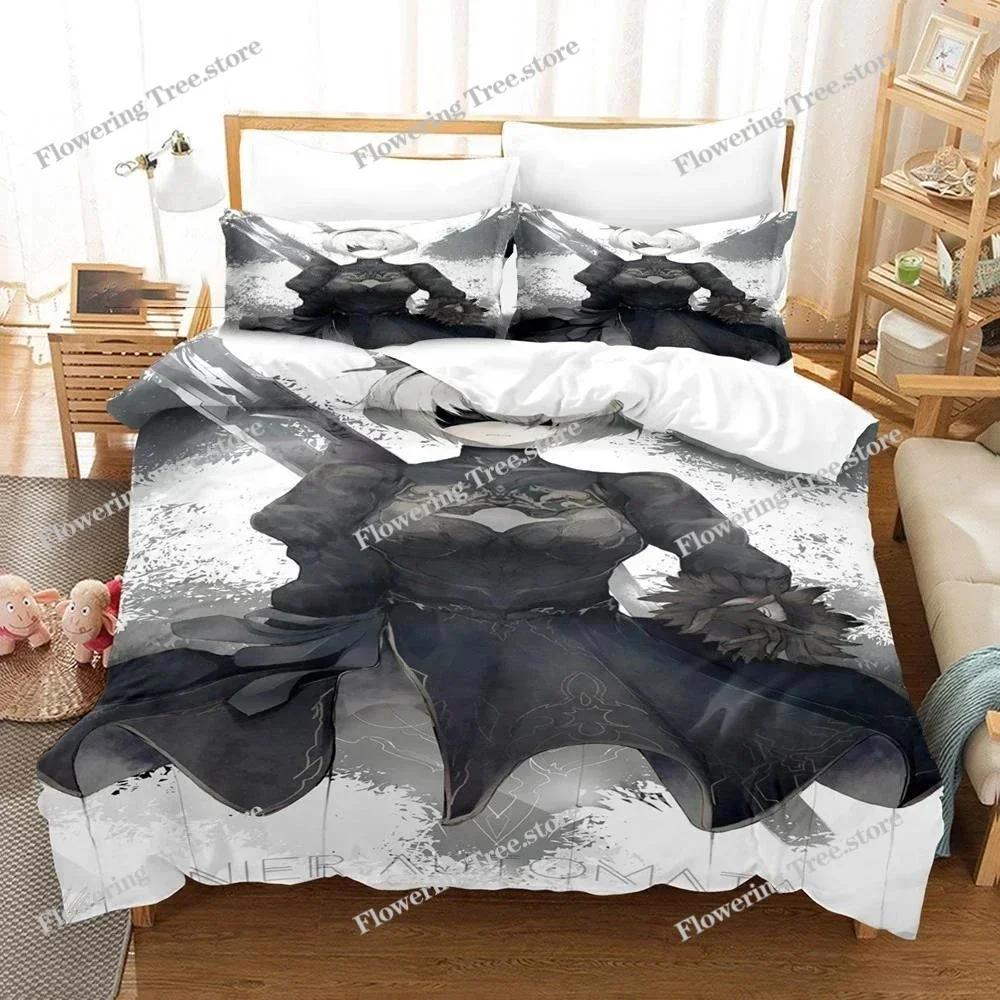 3D Printed NieR Automata Bedding Set Duvet Cover Bedroom Comforter Covers Single Twin King Size Quilt Cover Home Textile