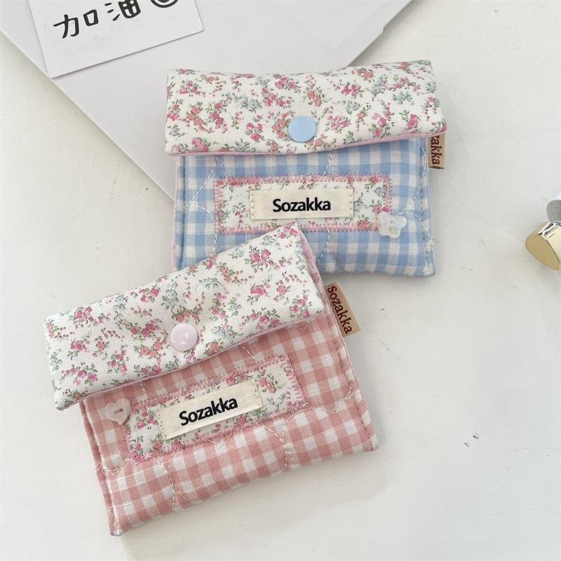 53242 High-value Sanitary Napkin Storage Bag Student Portable Small Fabric Aunt Bag Going Out Menstrual Bag
