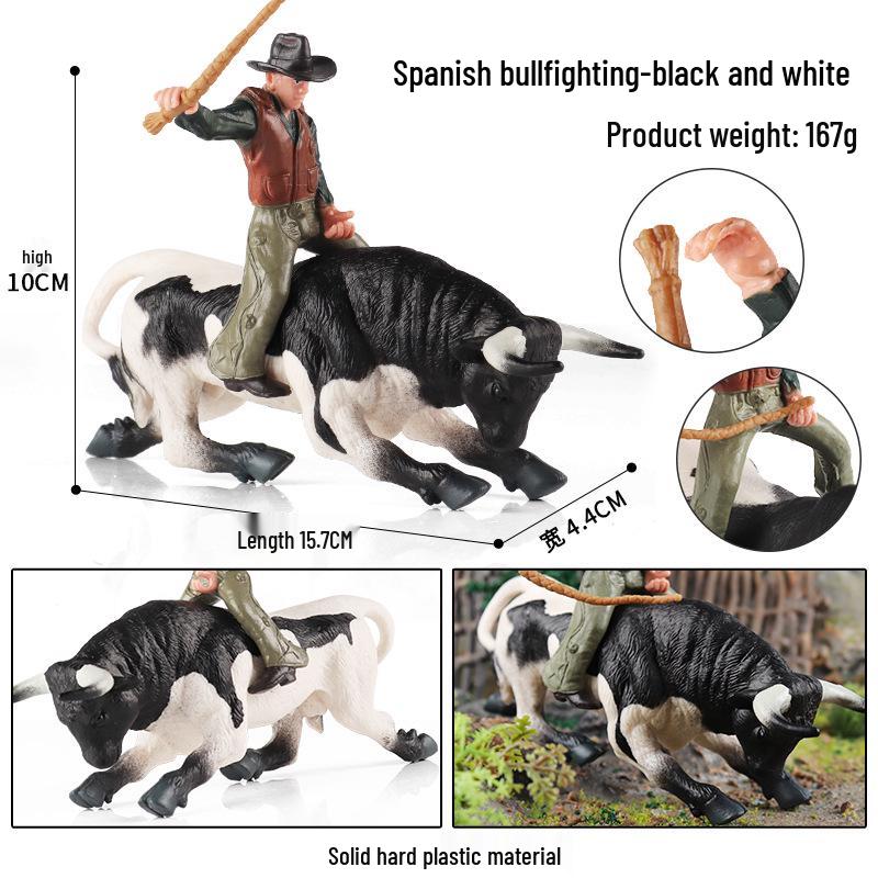 Animal Model Ranch Set: Chicken, Dog, Cow, Sheep, Horse Miniature Toy Scene