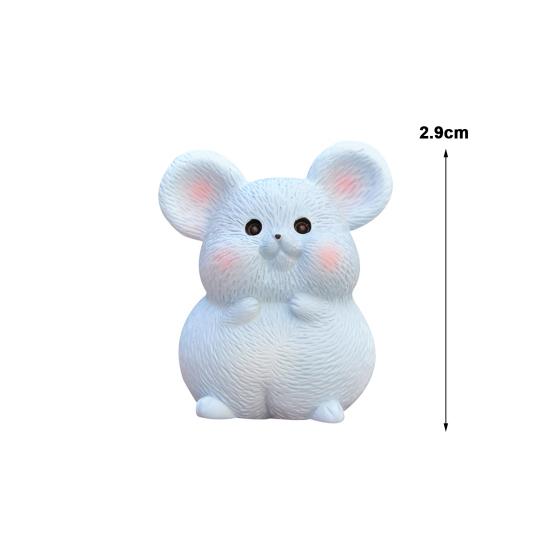 Mini Chinese Zodiac Animal Statue Colorful Resin Dragon Rabbit Miniature Figurine Cute Zodiac Ornament Home Decor