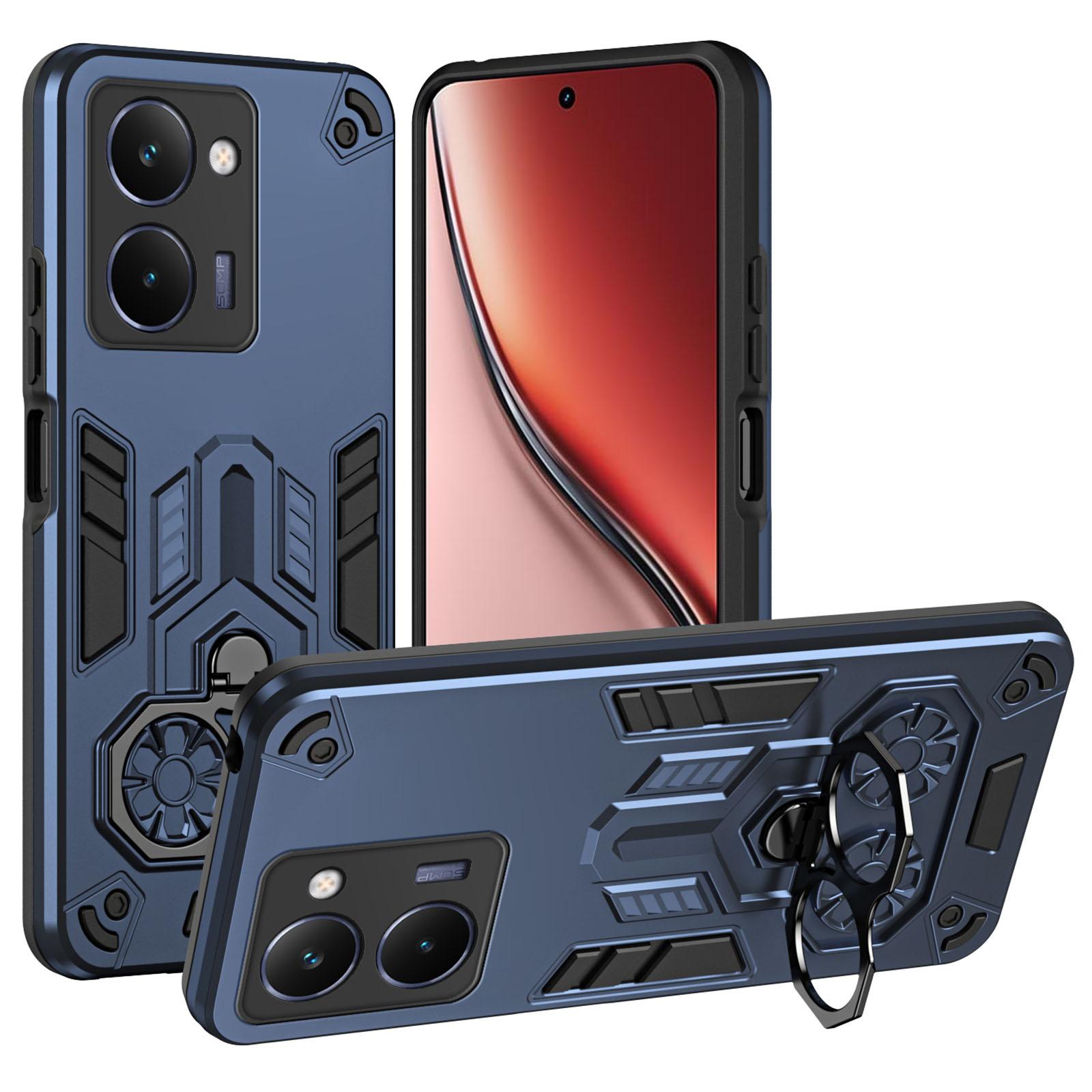 

For Realme P3 Ultra 5G Case Ring Holder Kickstand PC + TPU Shockproof Phone Cover A