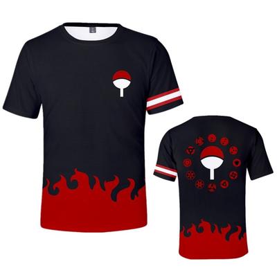 Hot Selling New Popular Japanese Anime Naruto Casual Short Sleeved T-shirt with Fashionable 3D Digital Printing
