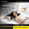 Cooling Memory Foam Neck Pillow with Ice Silk Cover for Multi-Position Sleep