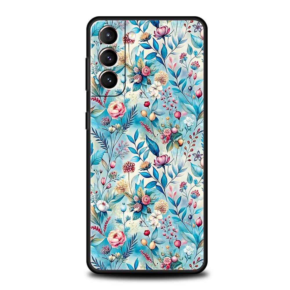 Oil Painting Flowers Pattern Design Phone Case for Samsung Galaxy S26 S25 S24 S23 S22 S20 S21 FE Ultra S25 Edge Plus 5G Soft TPU