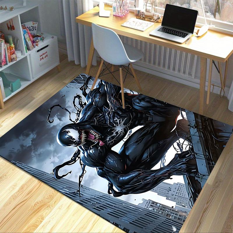 1pc Venom Cityscape Carpet for Playroom Bedroom Living Room Sofa Home Decor,kids Game Area Rug Non-slip Floor Mat Y82660