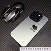 The new colored silver simple double love is suitable for Apple 16promax mobile phone case iphone15 Europe and America 14/13x