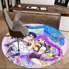 1pc Anime Cartoon Design Round Carpet  Office Chair Mat, NonSlip Rug for Home Decor, Living Room, Bedroom, Game Room