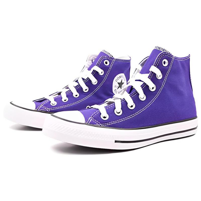 Converse All Star Trendy Versatile High-Top Canvas Shoes Unisex Violet