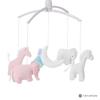 Tolaseria Animal Moon Bed Mobile (Pink) - Wind-Up Music Box for Cribs, Sleeping Toy, Baby Mobile, Baby Shower Gift