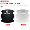 4PCS Car Door Handle Protection Sticker Emblem Car Decoration Styling For Hyundai I30 Tucson Veloster Kona I10 I35 Elantra Santa Fe Gadget