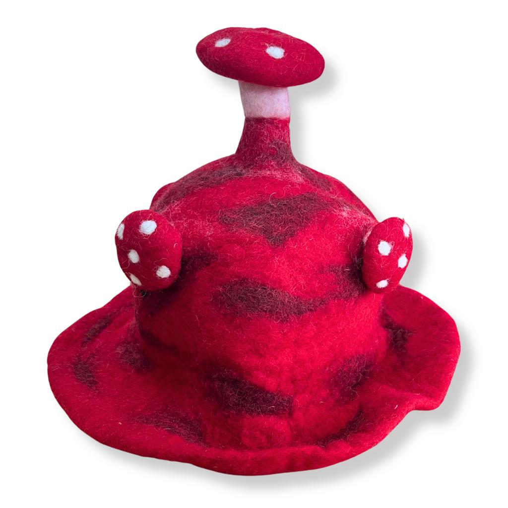 Felted Mushroom Hat – Rush To The Head Red