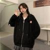 Korean Cardigan Sweatshirt Womens Hooded Autumn Thin Coat Female Zipper Apricot Hoodies Streetwear