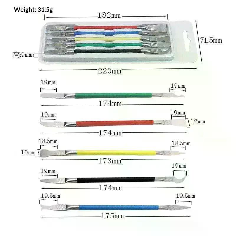 5/8Pcs Ultra Thin IC Chip CPU Blade Knife Motherboard Maintenance UV Glue Cleaner Remover Phone Disassemble Repair Tools