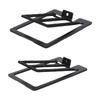2pcs Tilted Desktop Speaker Stands 22lb Load Capacity Aluminum Alloy Speaker Riser for Bookshelf PC Speakers with Anti Vibration Pad