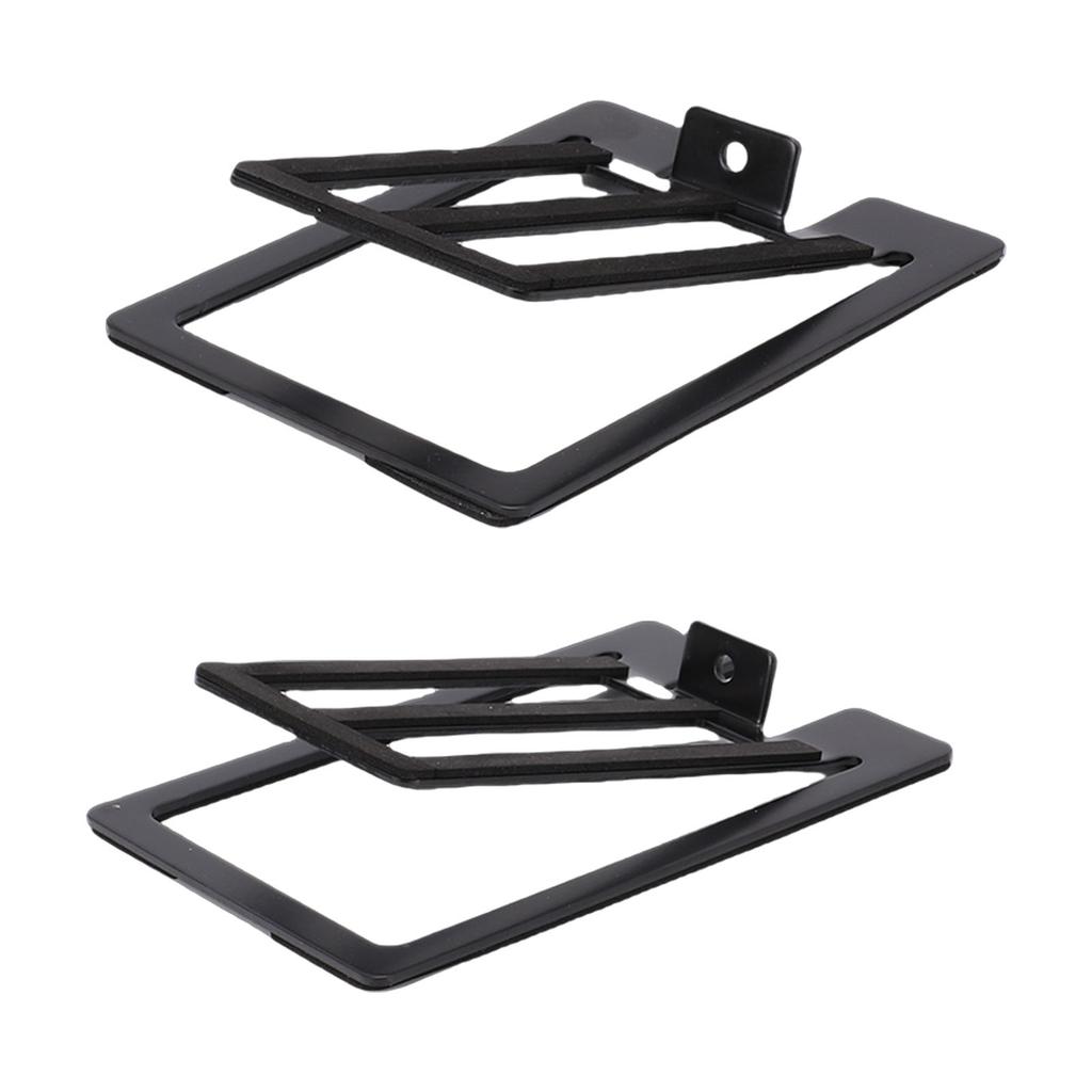 2pcs Tilted Desktop Speaker Stands 22lb Load Capacity Aluminum Alloy Speaker Riser for Bookshelf PC Speakers with Anti Vibration Pad