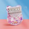 Profession Kalimba 17/21 Keys Thumb Piano with Study Instruction & Tune Hammer Acrylic Finger Piano for Kid Beginners