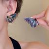 New Colorful Geometric Zircon Butterfly Earring Women’s Trendy Fashion Light Luxury Premium Exquisite Jewelry Gift