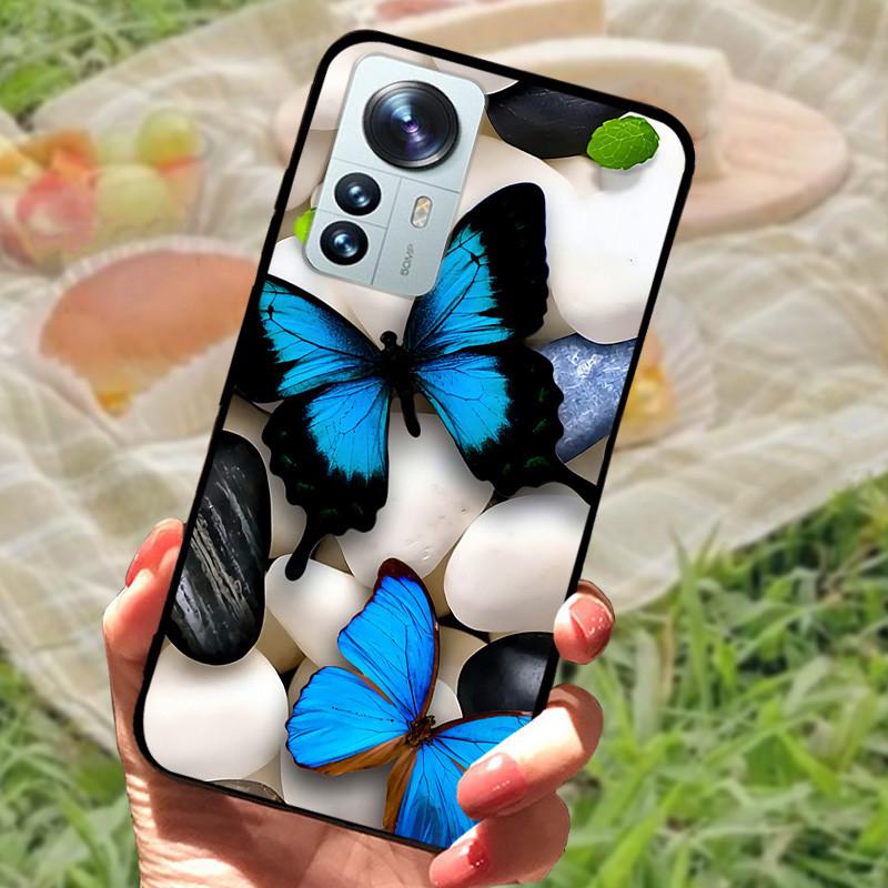 For Xiaomi Mi 12 Case 12X 12S Soft Silicone Cartoon Painted Phone Cover For Xiaomi 12 Pro Case 12S PRO Shockproof Coques Bumper
