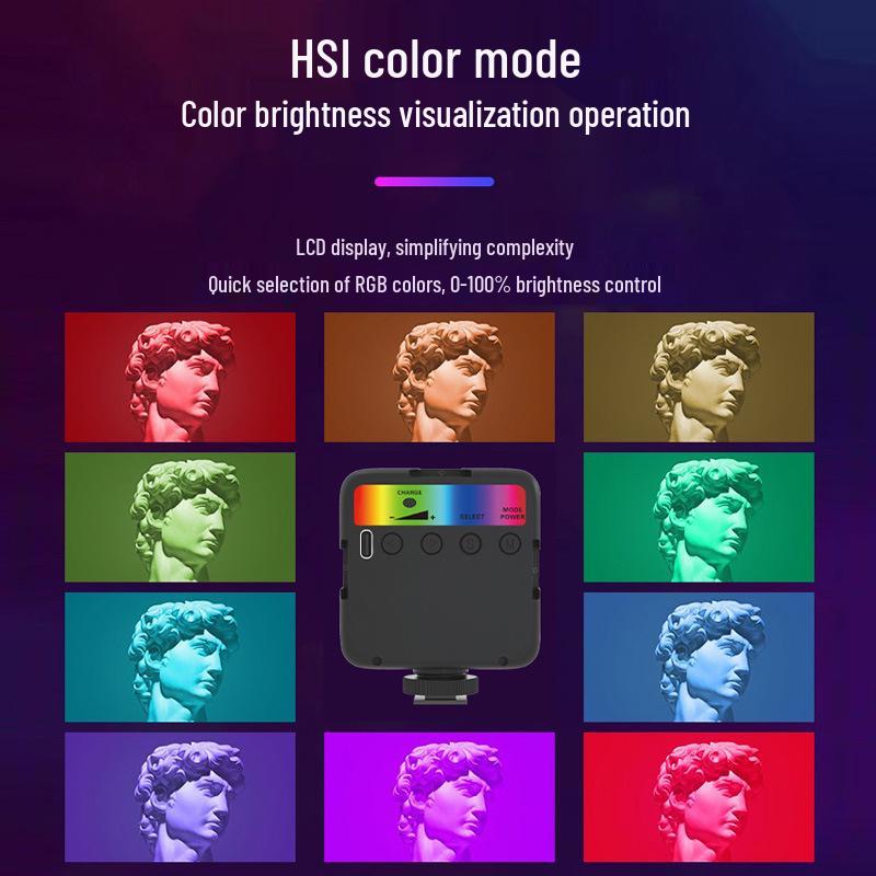 Mini RGB LED Pocket Light for Mobile Photography and Live Streaming