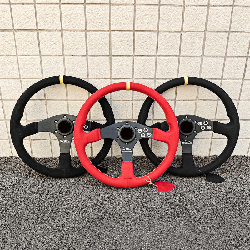 JDM Modified Style Suede Steering Wheel 14inch Flat Dish Racing Tuning Steering Wheel for Universal
