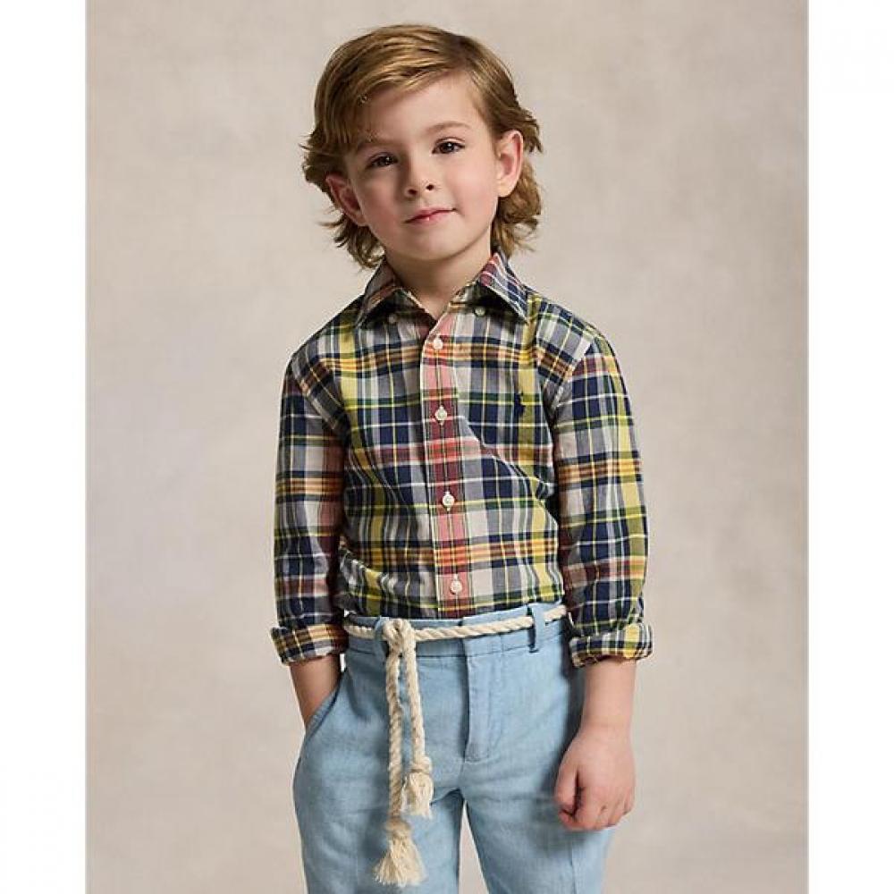 Polo Ralph Lauren Boys 2 7 Years Plaid Cotton Madras Shirt Cwpowovb6820677999 2
