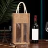 Red Wine Handbag Gift Box with Window And Handle Single Double Bottle Champagne Packaging Bag Wedding Favors for Guests