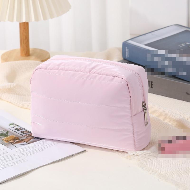 New Solid Color Waterproof Cosmetic Bag Women Portable Wash Storage Bag Makeup Gift Bag Makeup Pouch Travel Cosmetic Organizer