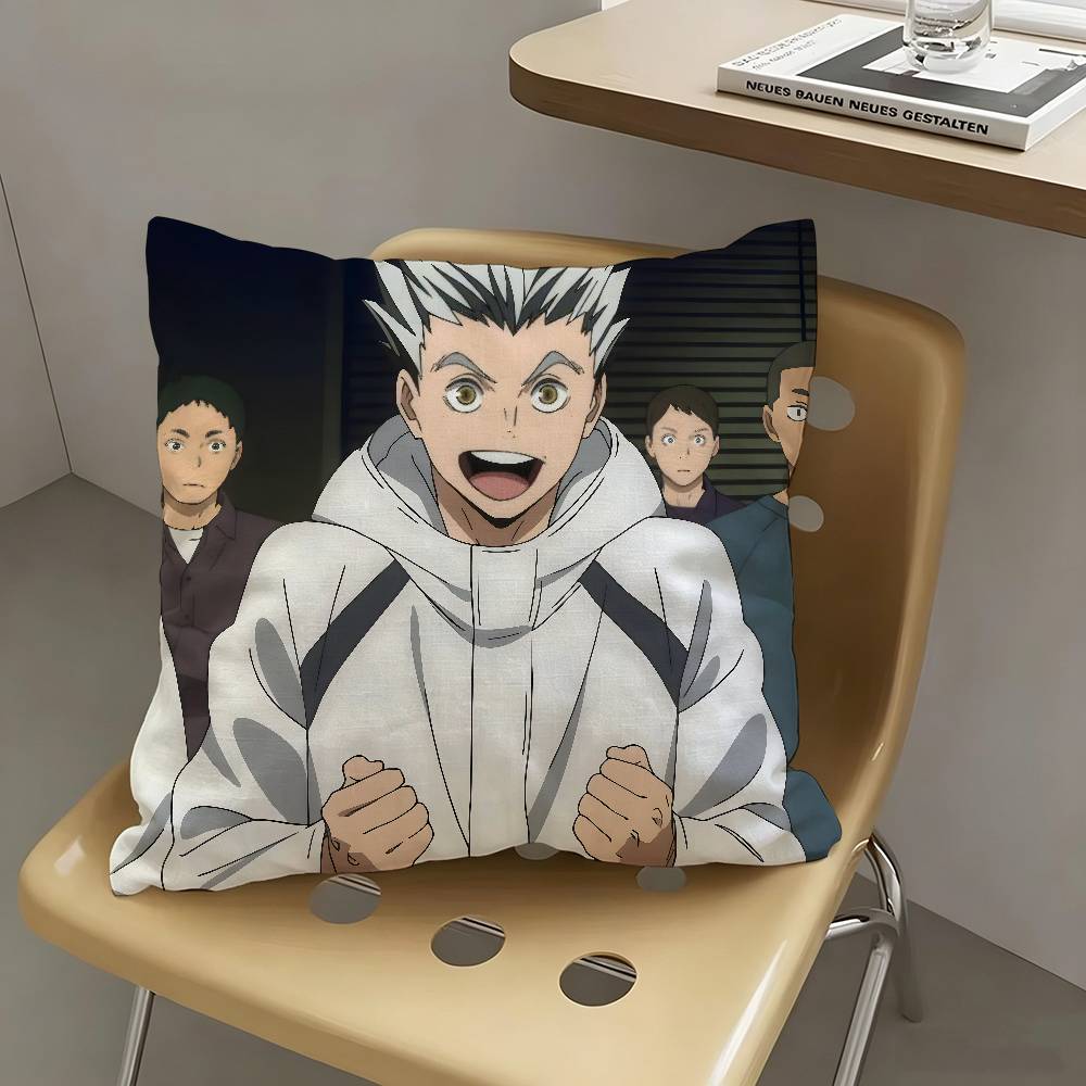 1pc Koutarou Bokuto Haikyu!! Pillow Case Fashion Square Pillowcase Bedroom Sofa Room Ins Decoration Leisure