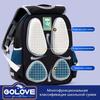 Kids School Backpack Grades 1-3 Waterproof Oxford Fabric Lightweight Ergonomic Design With Reflective Safety Stripes
