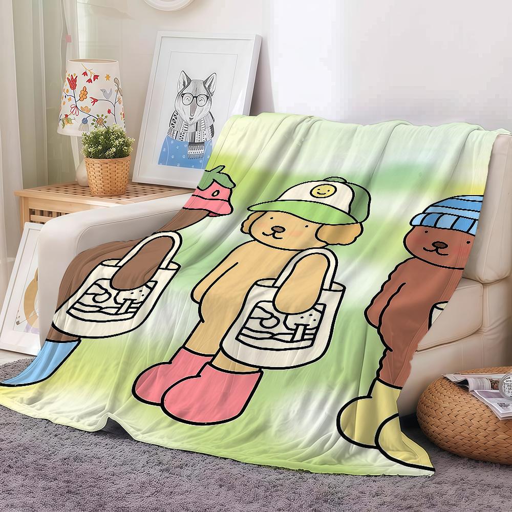 Cartoon Cute B-bobbie G-goods Blanket Warm And Soft Suitable For Bedroom Living Room Sofa Bed Office Travel Camping