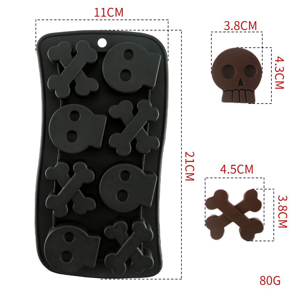 Halloween Mold Baking Cookie Mold Chocolate Wizard Hat Skull Ice Grid DIY Dropper Pumpkin Shape