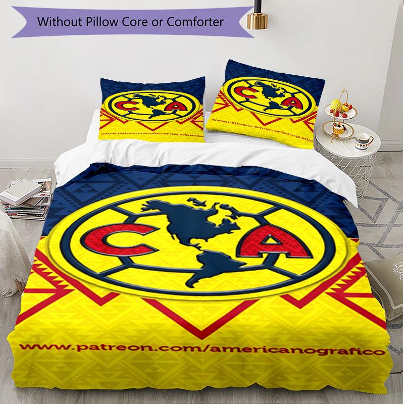 3pcs Duvet Cover Set (1*Duvet Cover + 2*Pillowcase, Without Core), Club America Print Soft All‑Season Bedding Set, Home Bedroom Decor Gift