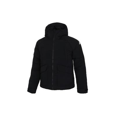 Down Jackets Men's Black Hooded Moderate Quilted Down Jacket GT6538