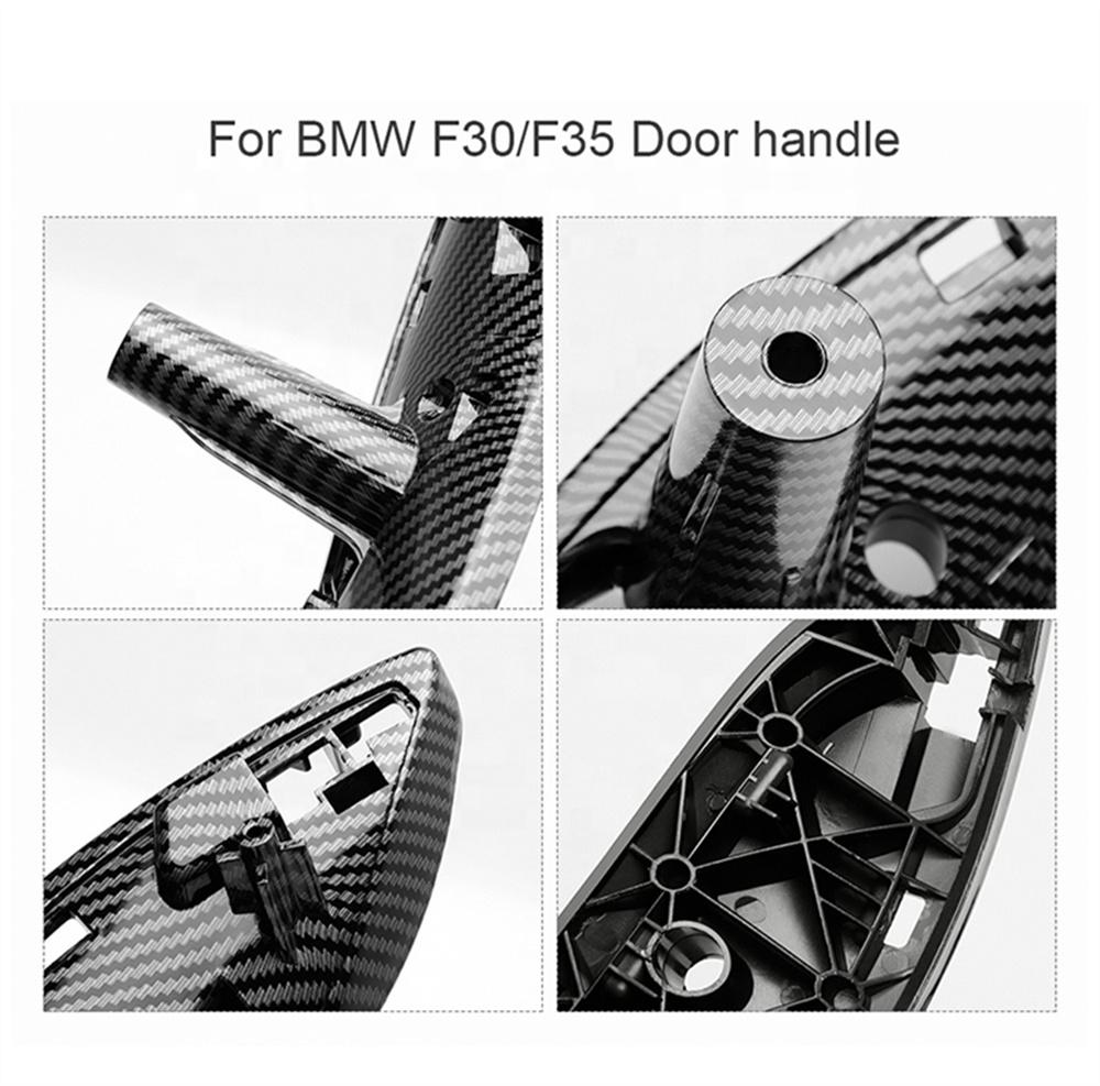 Carbon Pattern Inner Interior Door Handle Car Covers 51417279315 51417279316 51427281469 51427281470 for BMW 3 Series F30