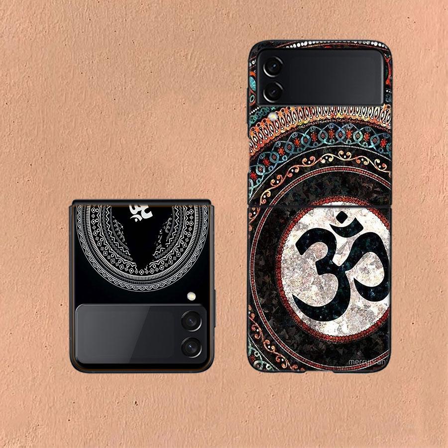 Om Symbol Meditation and Creativity Coque For Samsung Z Flip7 6 Galaxy Case Shockproof Z Flip5 Z Flip3 4 5G Hard Cover Phone TP