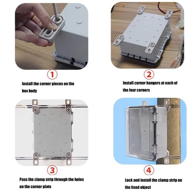 Waterproof Junction Box Electrical Enclosure Lockable Electrical Connection Box for Outdoor Indoor Cable Protections