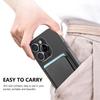 Phone Card Holder Suitable For Magsafe Magnetic Tape Adhesive Iron Ring Phone Case Universal PU Leather Wallet Bag