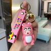 Cartoon Q-version Fun Soft Silicone Keychain Pendant Couple Creative Jewelry Bag Pendant Keychain Gift for Girlfriend's Birthday