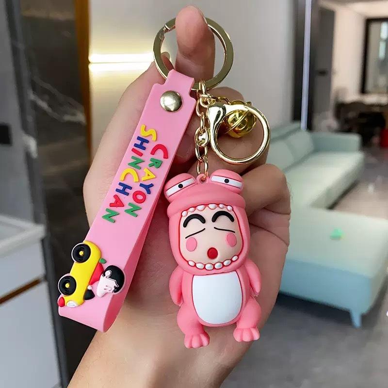 Cartoon Q-version Fun Soft Silicone Keychain Pendant Couple Creative Jewelry Bag Pendant Keychain Gift for Girlfriend's Birthday