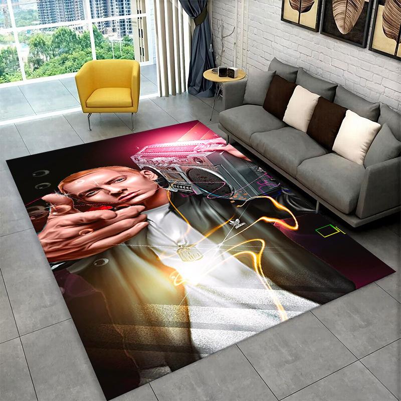 

Rapper Eminem Tupac 2pac Hip Hop Rap God Carpet Rug for Playroom Bedroom Living Room Sofa Home Decor,kid Area Rug Non-slip 40x60cm
