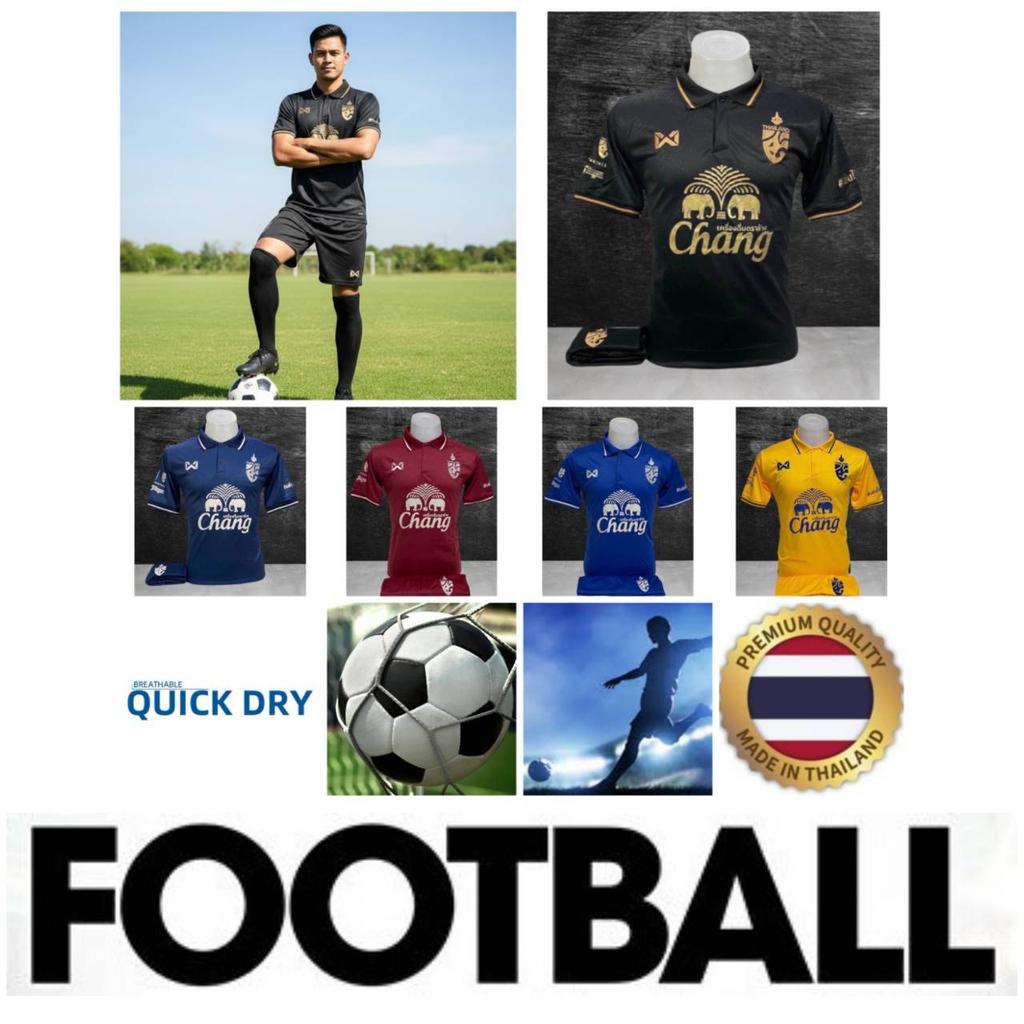 THAILAND National Football Soccer Vintage Shirt Polo Unisex Men Women Training JERSEY Print Quick Dry Short Sleeve Uniform Elephant Flag Badge Logo