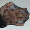 1 Pair Fashionable Black Fishnet Mesh Ankle Socks with Hollowout Geometric Patterned Ruffle Lace Trim Socks for Women