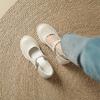 Spring and Autumn Fairy Gentle Wind One-word Buckle Belt Round Head High Heels Women's Platform Mary Jane Shoes Thick Heel Light Mouth Small Leather S