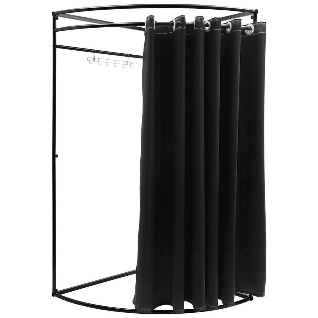 Fitting Room, Fitting Room with Curtain, Dressing Room for Clothing Store Iron Pipe, Fabric, and Painting Process For Boutiques