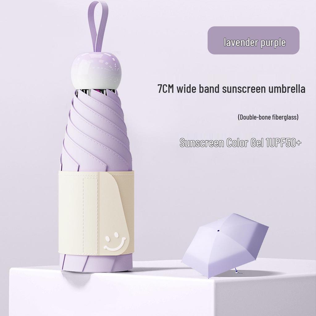 Mini Five-Fold UV Protection Sunscreen Umbrella: Portable and Dual-Use for Sun and Rain, Women's Sunshade Umbrella
