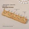 Minimalist Wooden Nail Art Practice Base & Wearable Metal Finger Holder