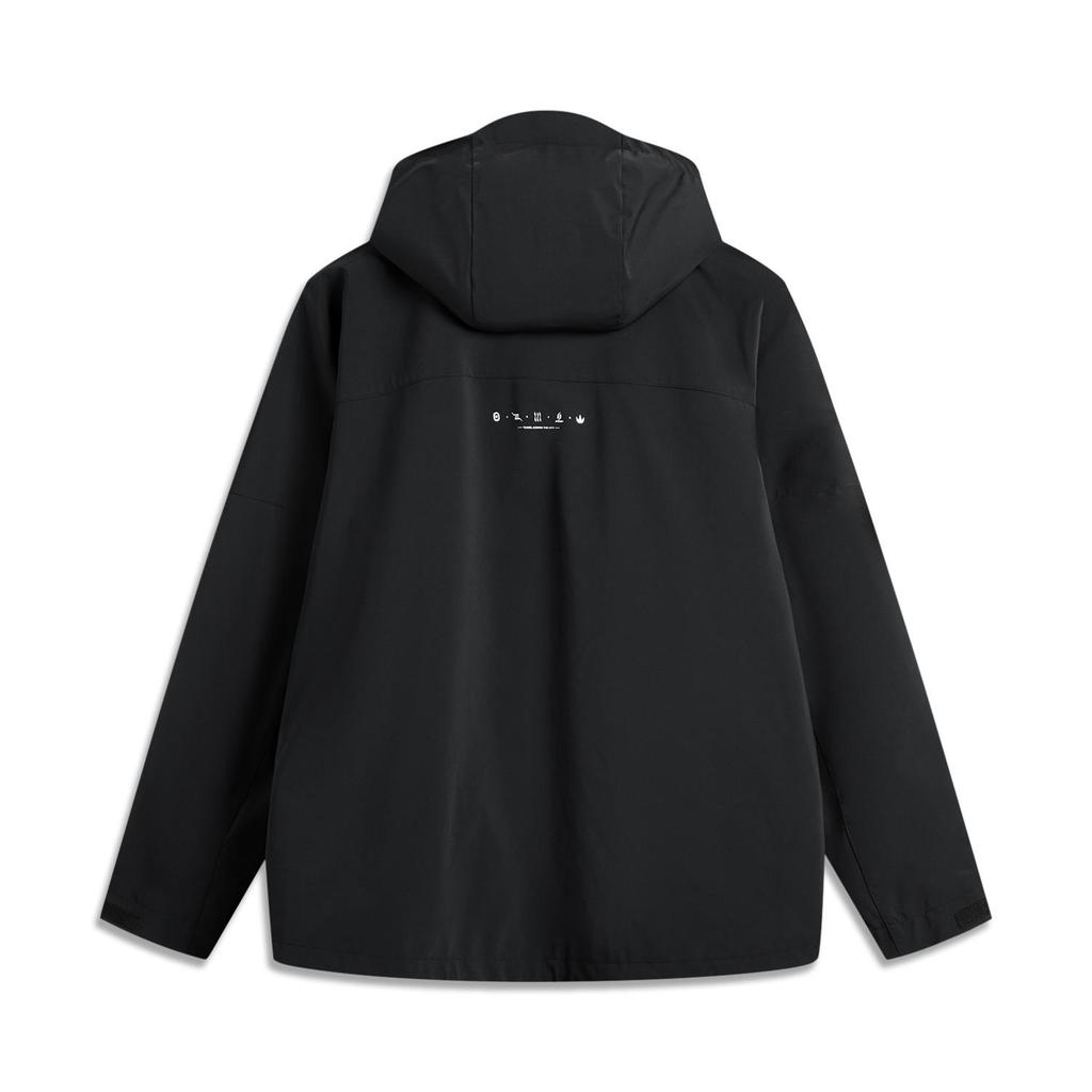 LI-NING Men's 2024 Winter Fleece-Lined Detachable 3-in-1 Sports Windbreaker Black AWBU031-2