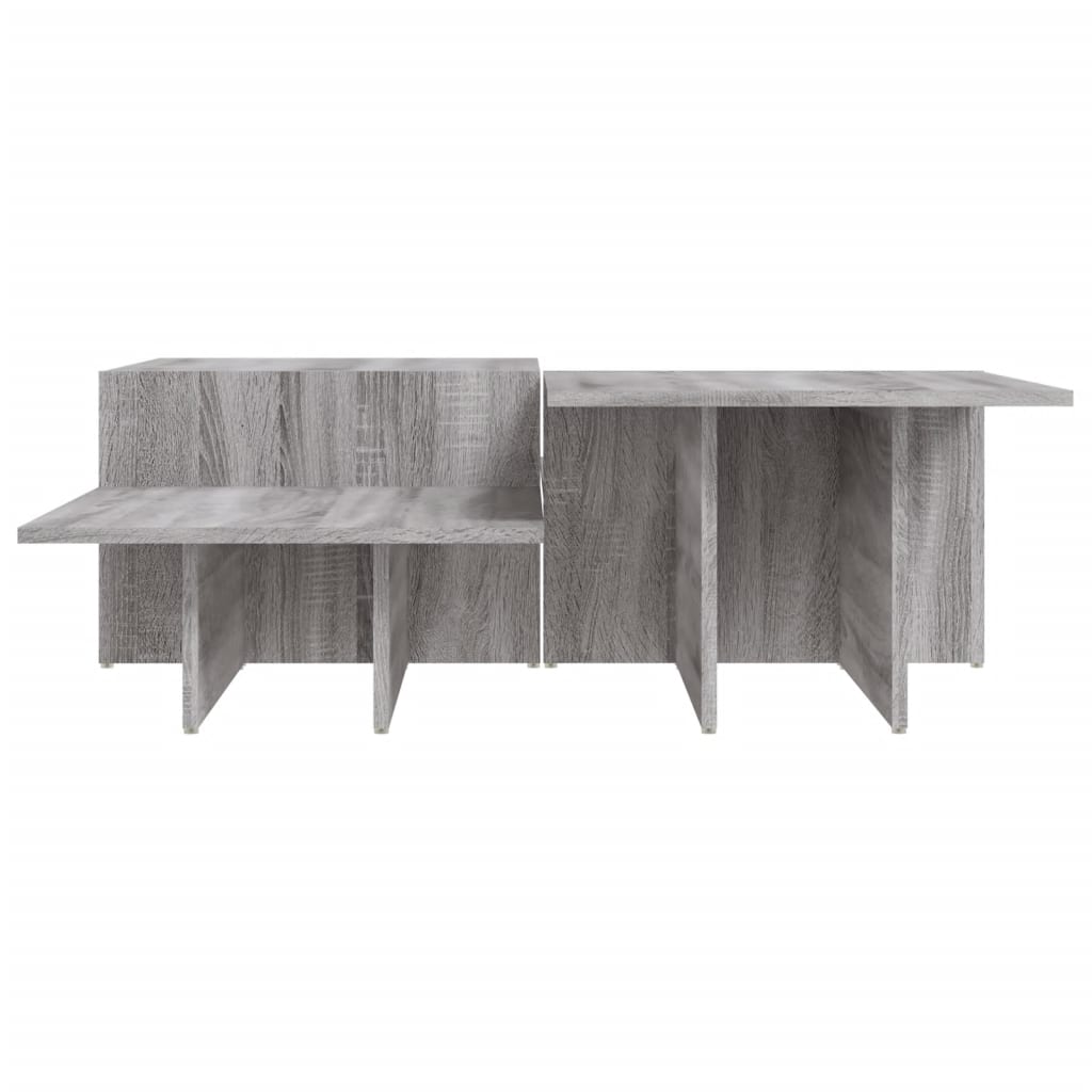  Coffee Tables 2 Pcs. Grey Sonoma Oak, Wood-based Material